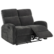 Pemberly Row 2-Piece Chenille Manual Reclining Sofa Set in Charcoal Gray