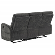 Pemberly Row 2-Piece Chenille Manual Reclining Sofa Set in Charcoal Gray