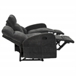 Pemberly Row 2-Piece Chenille Manual Reclining Sofa Set in Charcoal Gray