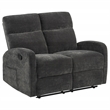 Pemberly Row 2-Piece Chenille Manual Reclining Sofa Set in Charcoal Gray