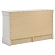 Pemberly Row Transitional 6-drawer Dresser with Bracket Feet in White
