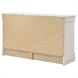 Pemberly Row Transitional 6-drawer Dresser with Bracket Feet in White