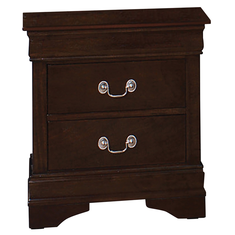 Pemberly Row 2-drawer Nightstand with Tapered Legs in Cappuccino