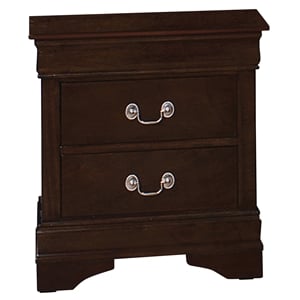 Pemberly Row 2-drawer Nightstand with Tapered Legs in Cappuccino