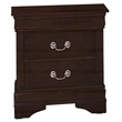 Pemberly Row 2-drawer Nightstand with Tapered Legs in Cappuccino