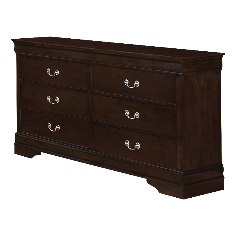 Pemberly Row 6-drawer Dresser with Dovetail Drawers in Cappuccino