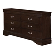 Pemberly Row 6-drawer Dresser with Dovetail Drawers in Cappuccino