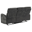 Pemberly Row 3-Piece Chenille Manual Reclining Sofa Set in Charcoal Gray