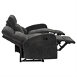 Pemberly Row 3-Piece Chenille Manual Reclining Sofa Set in Charcoal Gray