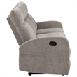 Pemberly Row Chenille Upholstered Manual Reclining Sofa in Sand