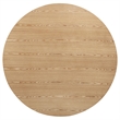 Pemberly Row 5-Piece Round Wood Dining Table Set in Light Ash Brown/Black