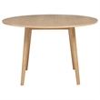 Pemberly Row 5-Piece Round Wood Dining Table Set in Light Ash Brown/White
