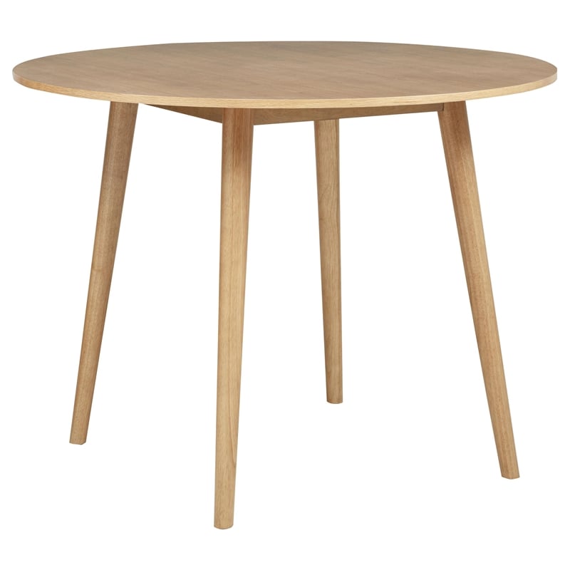 Pemberly Row 5-Piece Round Counter Dining Set in Light Ash Brown/White