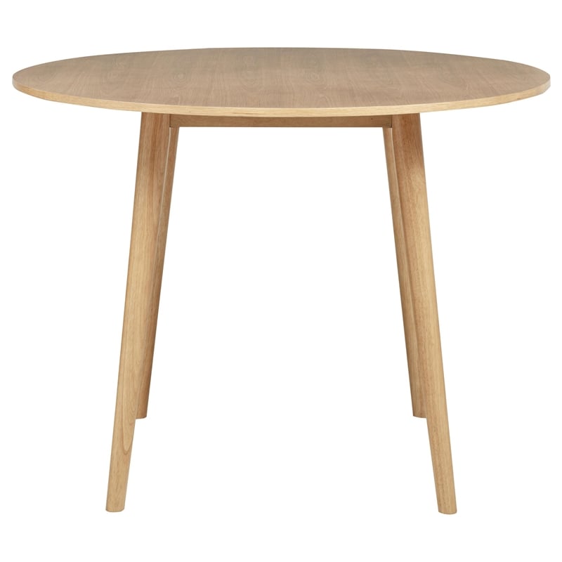 Pemberly Row 5-Piece Round Counter Dining Set in Light Ash Brown/White