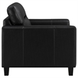 Pemberly Row 3-piece Faux Leather Upholstered Sofa Set in Black