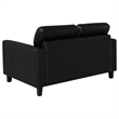Pemberly Row 3-piece Faux Leather Upholstered Sofa Set in Black