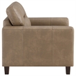 Pemberly Row 3-piece Faux Leather Upholstered Sofa Set in Brown