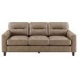 Pemberly Row 3-piece Faux Leather Upholstered Sofa Set in Brown