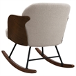 Pemberly Row Boucle Upholstered Mid Back Rocking Chair in Beige