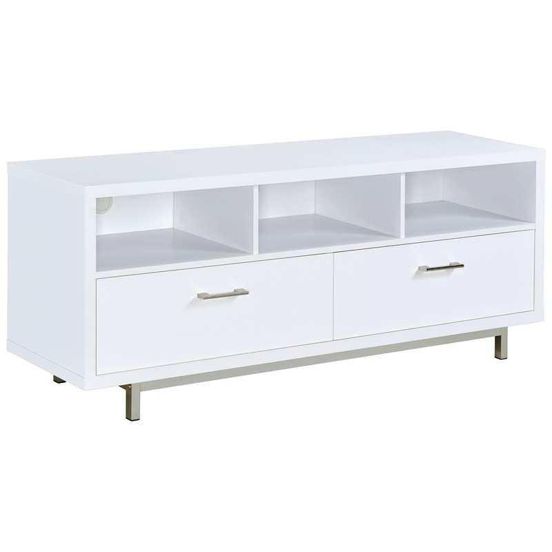 Pemberly Row 2-drawer Engineered Wood 60-inch TV Stand in White