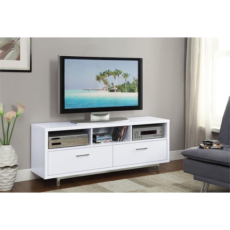 Pemberly Row 2-drawer Engineered Wood 60-inch TV Stand in White
