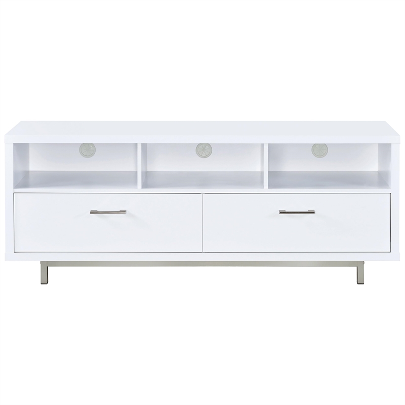 Pemberly Row 2-drawer Engineered Wood 60-inch TV Stand in White