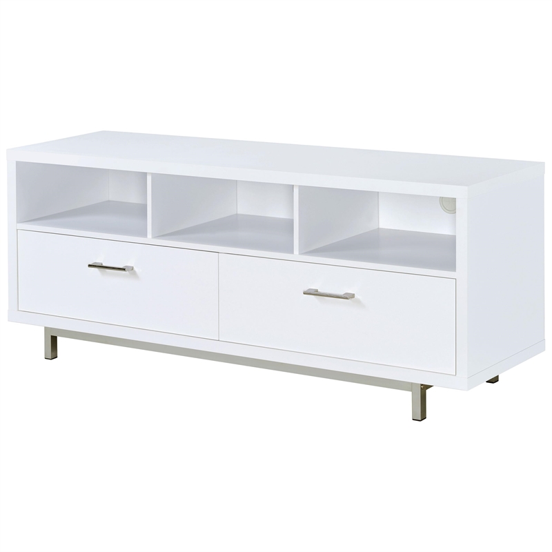 Pemberly Row 2-drawer Engineered Wood 60-inch TV Stand in White