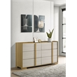 Pemberly Row 6-drawer Melamine Dresser with Metal Glides in Natural