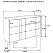 Pemberly Row 6-drawer Melamine Dresser with Metal Glides in Natural