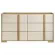 Pemberly Row 6-drawer Melamine Dresser with Metal Glides in Natural