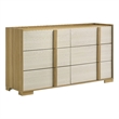 Pemberly Row 6-drawer Melamine Dresser with Metal Glides in Natural