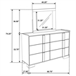 Pemberly Row 6-drawer Melamine Dresser and Mirror Set in Natural