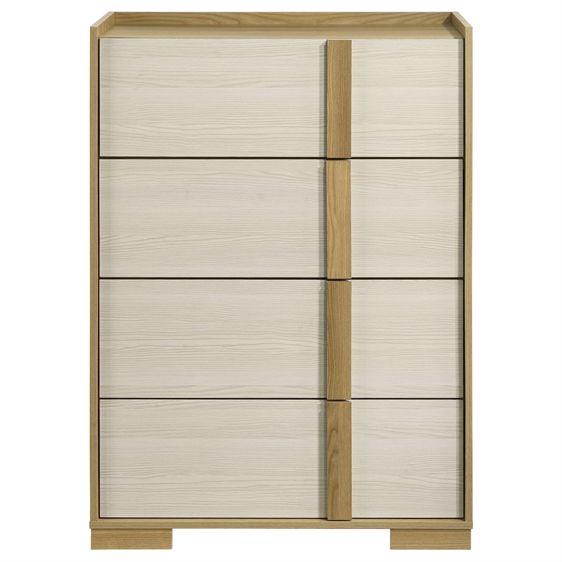 Pemberly Row 4-drawer Chest of Drawers with Metal Glides in Natural