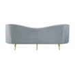Pemberly Row Mid-Century Upholstered Channel Tufted Sofa in Grey