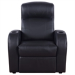 Pemberly Row 3-piece Leather Home Theater Seating Set with 3 Recliners