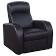 Pemberly Row 3-piece Leather Home Theater Seating Set with 3 Recliners