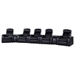 Pemberly Row 7-piece Leather Home Theater Seating Set with 2 Consoles