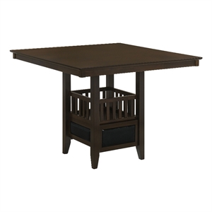 Pemberly Row Square 47&quot Wood Counter Height Dining Table in Espresso