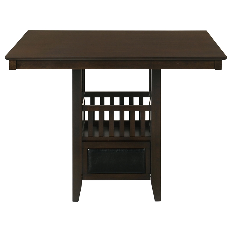 Pemberly Row 5-piece Square Counter Height Dining Set in Espresso