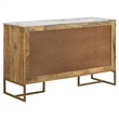 Pemberly Row 3-door Contemporary Wood Accent Cabinet in Natural/Gold