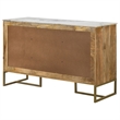 Pemberly Row 3-door Contemporary Wood Accent Cabinet in Natural/Gold