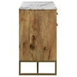 Pemberly Row 3-door Contemporary Wood Accent Cabinet in Natural/Gold