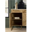 Pemberly Row 3-door Contemporary Wood Accent Cabinet in Natural/Gold