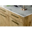 Pemberly Row 3-door Contemporary Wood Accent Cabinet in Natural/Gold