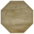 Pemberly Row Octagonal Solid Mango Wood Side Table in Natural Brown