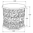 Pemberly Row Octagonal Solid Mango Wood Side Table in Natural Brown