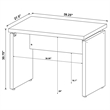 Pemberly Row 39-inch Engineered Wood Writing Desk in Cappuccino