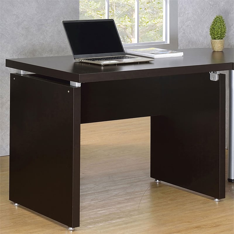 Pemberly Row 39-inch Engineered Wood Writing Desk in Cappuccino