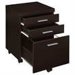 Pemberly Row 3-drawer Home Office Mobile File Cabinet in Cappuccino