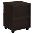 Pemberly Row 3-drawer Home Office Mobile File Cabinet in Cappuccino